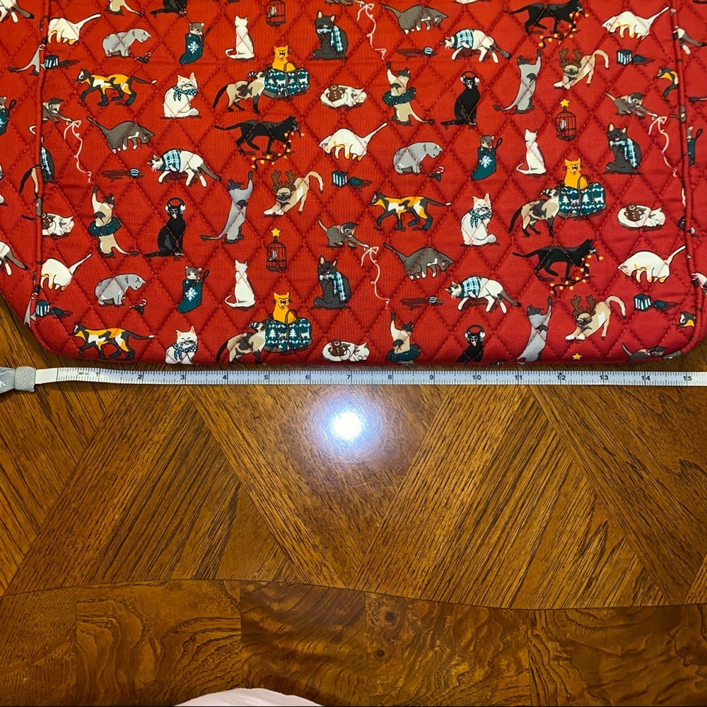NWT Vera Bradley Grand Tote Holiday Cats - Picture 6 of 7
